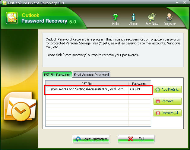 pst password recovery