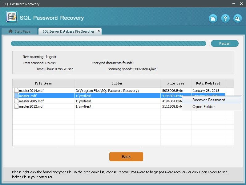 how to recover sql password