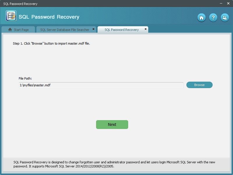 sql password recovery