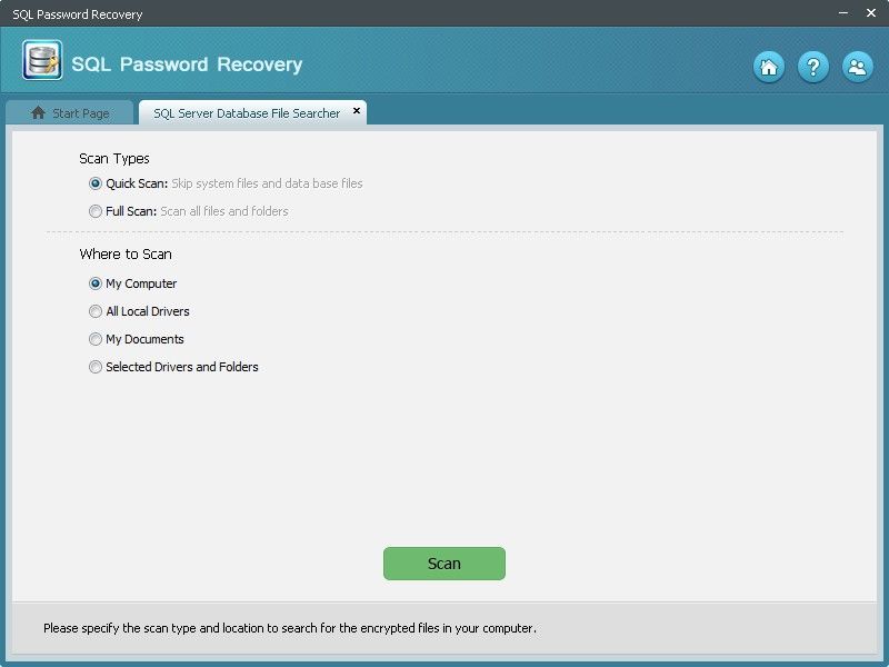 sql password recovery