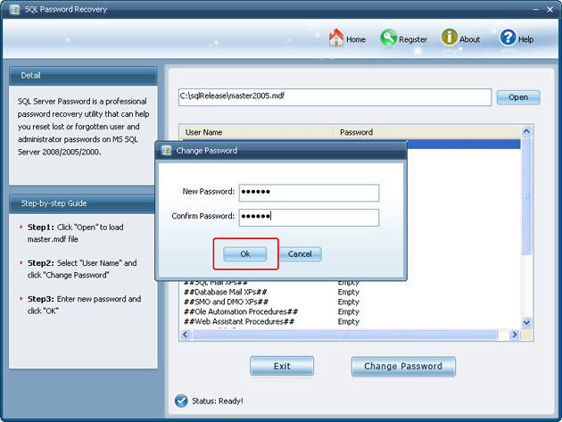 how to change SA password in SQL Server 2008 R2