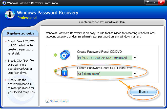 windows password reset cd/dvd