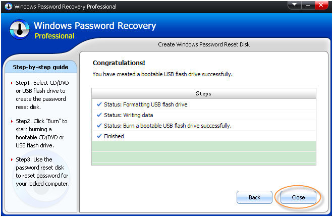 windows Password Recovery completely