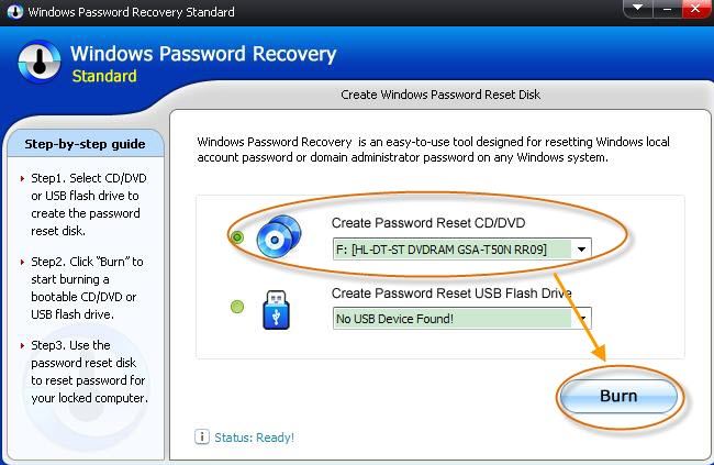 windows 8.1 password recovery usb