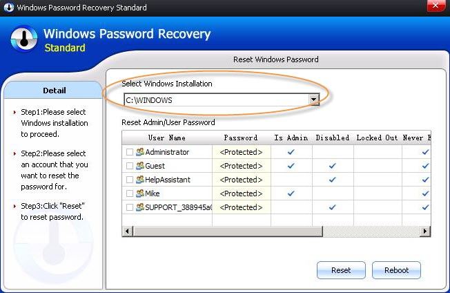 windows 8.1 password recovery disk