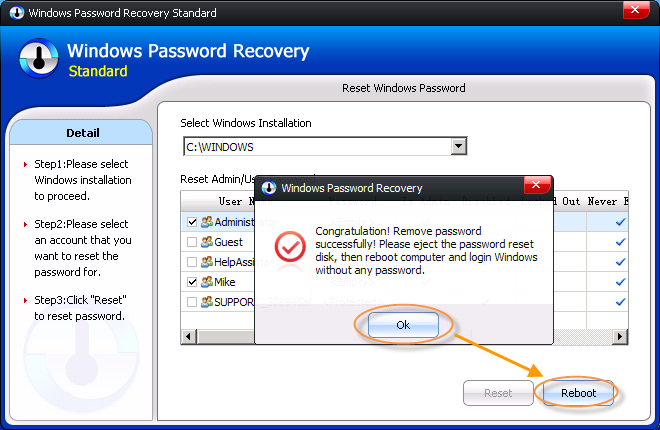 unlock Windows 7 administrator password from Samsung Chromebook Series