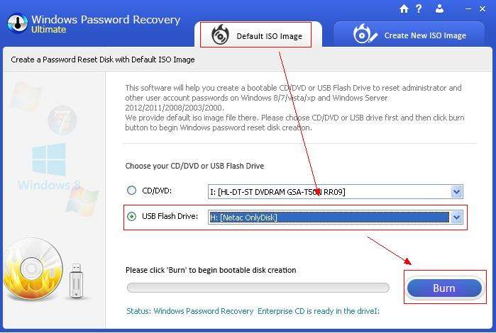 create lenovo tablet password reset disk