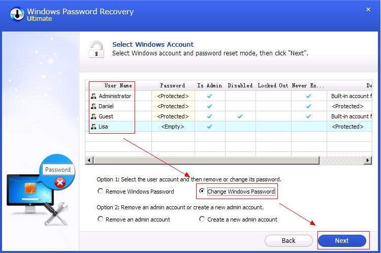 reset password